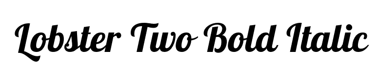 Lobster Two Bold Italic font preview