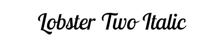 Lobster Two Italic font preview