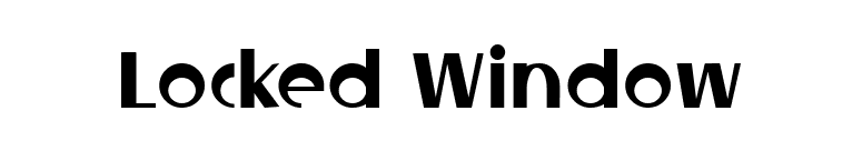 Locked Window font preview
