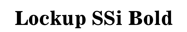 Lockup SSi Bold font preview