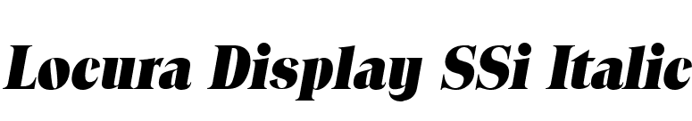 Locura Display SSi Italic font preview
