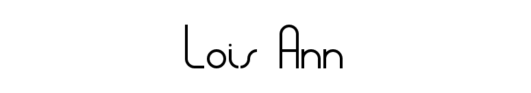 Lois Ann font preview