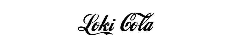 Loki Cola font preview