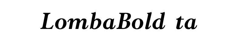 LombaBoldIta font preview
