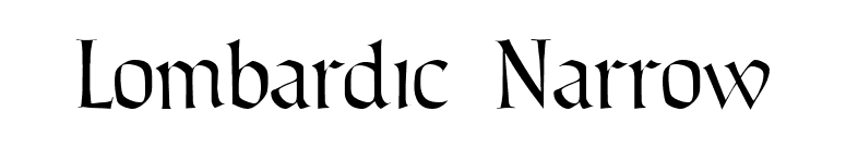 Lombardic Narrow font preview