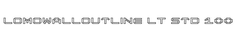 LomoWallOutline LT Std 100 font preview