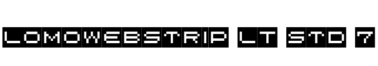 LomoWebStrip LT Std 7 font preview