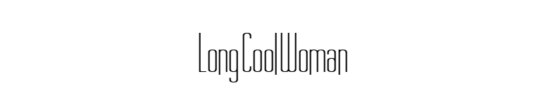 Long Cool Woman font preview