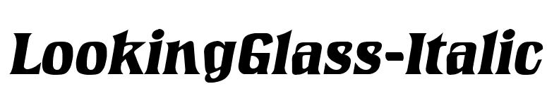 LookingGlass-Italic font preview