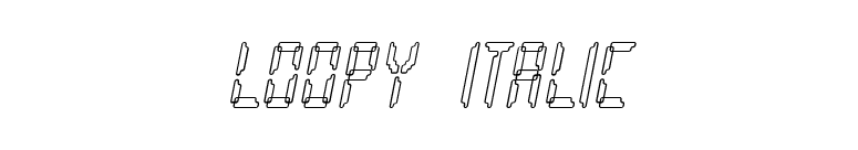 Loopy Italic font preview