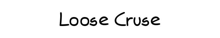 Loose Cruse font preview