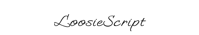 LoosieScript font preview