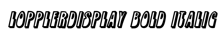 LopplerDisplay Bold Italic font preview