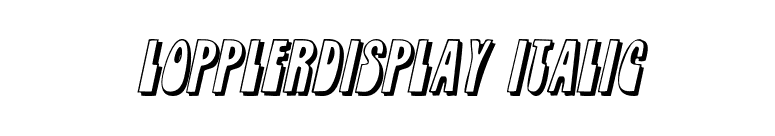 LopplerDisplay Italic font preview
