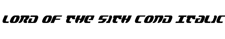 Lord of the Sith Cond Italic font preview