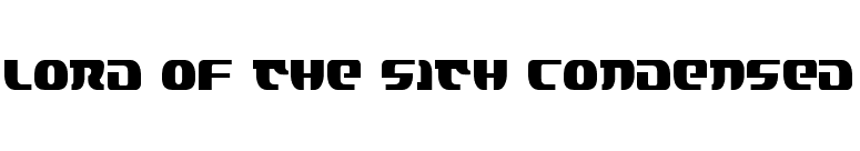 Lord of the Sith Condensed font preview