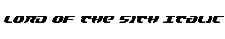 Lord of the Sith Italic font preview