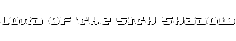 Lord of the Sith Shadow font preview