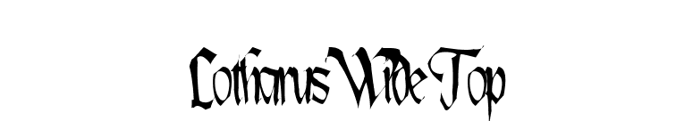 Lotharus Wide Top font preview