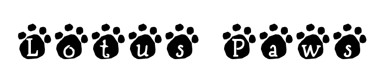 Lotus Paws font preview