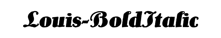 Louis-BoldItalic font preview
