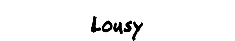 Lousy font preview