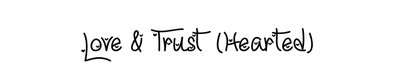 Love & Trust (Hearted) font preview