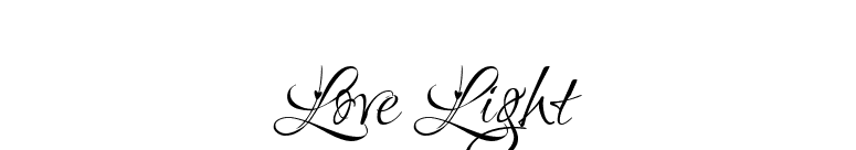 Love Light font preview