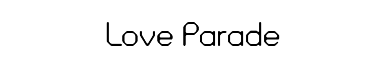 Love Parade font preview
