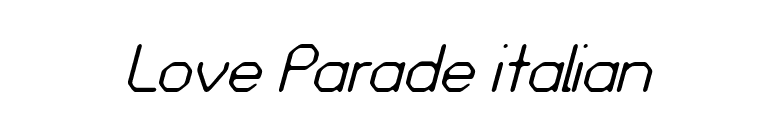 Love Parade italian font preview
