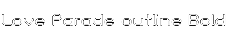 Love Parade outline Bold font preview