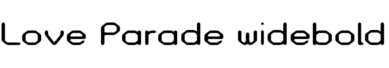 Love Parade widebold font preview