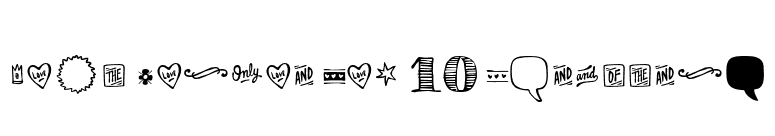 Love Potion No. 10 Ornaments font preview