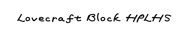Lovecraft Block HPLHS font preview