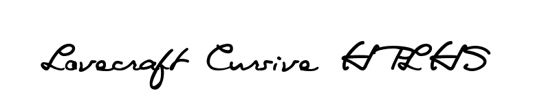 Lovecraft Cursive HPLHS font preview