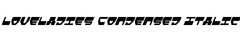 Loveladies Condensed Italic font preview