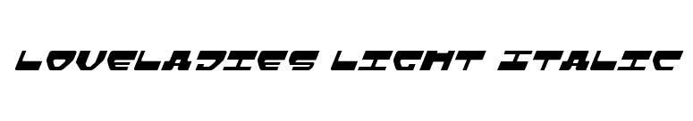 Loveladies Light Italic font preview