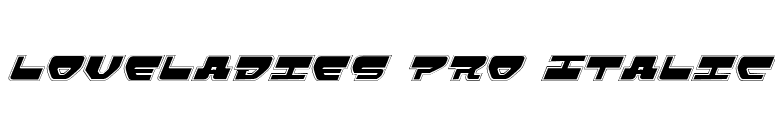 Loveladies Pro Italic font preview