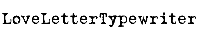 LoveLetterTypewriter font preview