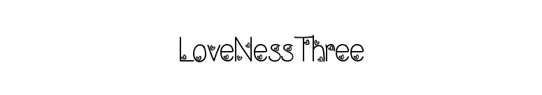 LoveNessThree font preview