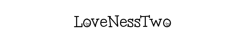 LoveNessTwo font preview