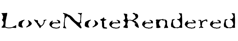 LoveNoteRendered font preview