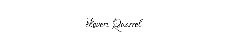 Lovers Quarrel font preview