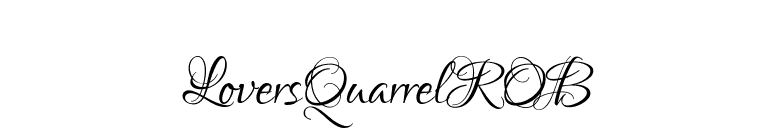 LoversQuarrelROB font preview