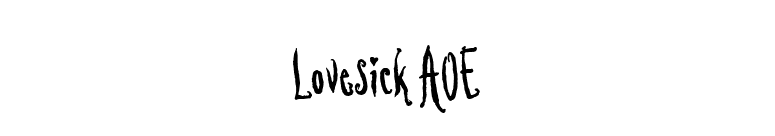 Lovesick AOE font preview