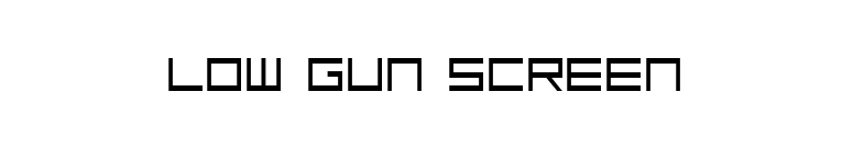 Low Gun Screen font preview