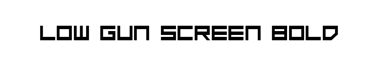 Low Gun Screen Bold font preview