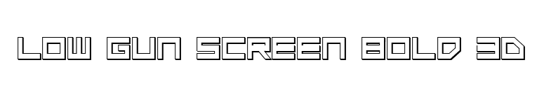 Low Gun Screen Bold 3D font preview