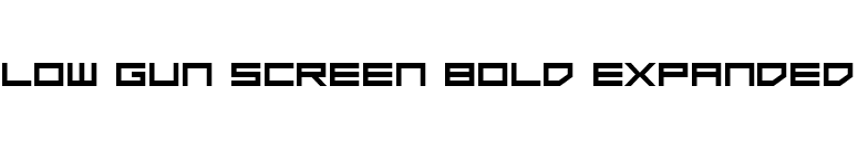 Low Gun Screen Bold Expanded font preview