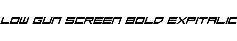 Low Gun Screen Bold ExpItalic font preview
